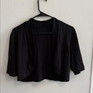Black Cropped Cardigan